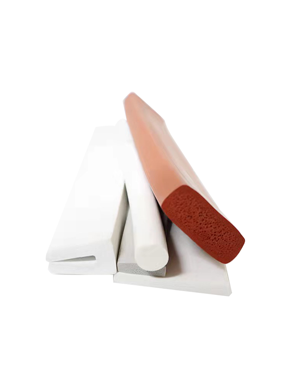 Tira de vedação macia de borracha de silicone espumada quadrada retangular plana